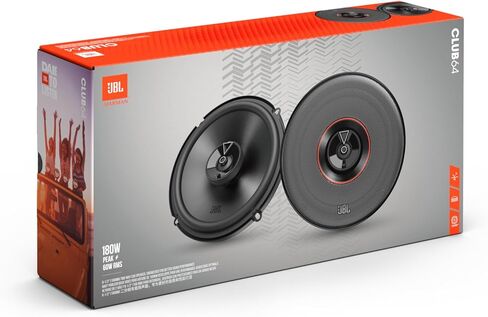JBL Club 64-6-1/2" (160mm) Two-Way Car Speaker, 60W RMS, 180W Peak, Sensitivity (@ 2.83V): 93dB, Frequency Response: 48Hz – 21kHz, Nominal Impedance: 3.0 ohms (Renewed) in Saudi Arabia
