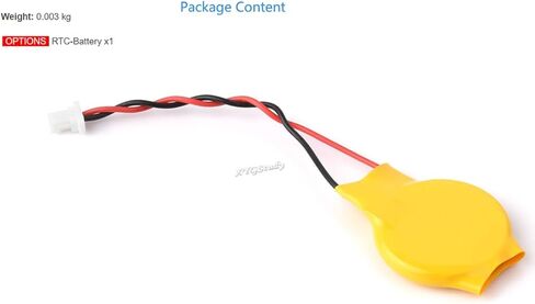 بطارية RTC لجهاز Raspberry Pi 5، تدعم إعادة الشحن، خيارات لسعة البطارية 25 مللي أمبير في الساعة، موصل JST 2PIN (Pi 5 RTC-Battery-A) in Kuwait