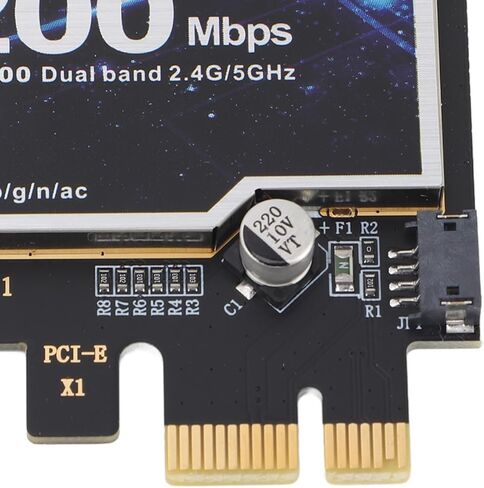 محول لاسلكي ثنائي النطاق من Zunate PCIE بسرعة 1200 ميجا بت في الثانية مع بلوتوث 4.2، بطاقة واجهة شبكة جيجابت 2.4 جيجا هرتز/5 جيجا هرتز، مجموعة شرائح 8265AC للكمبيوتر المكتبي 7/8/10 in Saudi Arabia