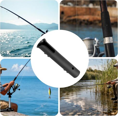 JAPCHET 8 Pack Tube Fishing Rod Holder, Plastic Rod Holders with Screws and Nut, for Boats, Kayak, Trailer, Black in Saudi Arabia