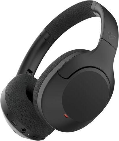 سماعات VOKALEN Hyper Pro Adaptive Active Noise Cancelling، سماعات رأس بلوتوث لاسلكية فوق الأذن مع ميكروفون، وقت تشغيل 60 ساعة، وسائد أذن شبكية مريحة، صوت عميق عالي الدقة (Pro، أسود) in Kuwait