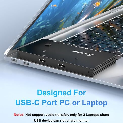 USB 3.2 Switch for 2 Laptop, KCEVE 10Gbps 2 in 4 Out USB C Switcher for 2 PC Share 4 USB Devices, Printer, Scanner, Mouse, Keyboard in Saudi Arabia
