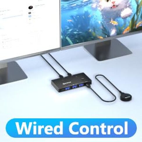USB 3.2 Switch for 2 Laptop, KCEVE 10Gbps 2 in 4 Out USB C Switcher for 2 PC Share 4 USB Devices, Printer, Scanner, Mouse, Keyboard in Saudi Arabia