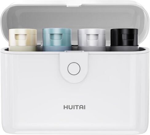 Travel Bottles with Case, 4x2oz TSA Approved, Leak-Proof, Press to Unlock, Compact & Portable Travel Toiletries (White) in Saudi Arabia