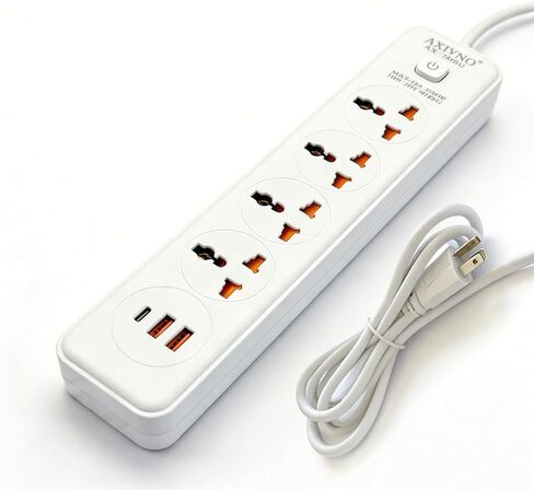 مزود بـ 4 منافذ USB (2 USB C) لأجهزة متعددة، ضروري للاستخدام في المنزل والمكتب والمهاجع، وواقي المقبس in Saudi Arabia