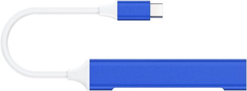 محول Mac USB C - محور محول USB من النوع C مع 4 منافذ: 1 USB 3.0 + 3 USB 2.0، تصميم ألومنيوم فائق النحافة، نقل بسرعة 5 جيجابت في الثانية، محول لجهاز Mac USB C، محور USB من النوع C (أزرق ملكي) in Saudi Arabia