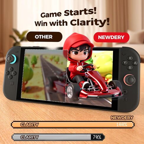NEWDERY 2-Pack for Switch 2 Screen Protector [إصدار 2025] مع مجموعة المحاذاة التلقائية، الزجاج المقسى [أقوى متانة]، إزالة الغبار التلقائي، مفتاح التغطية الكاملة 2 الملحقات، 2 حزمة in Saudi Arabia