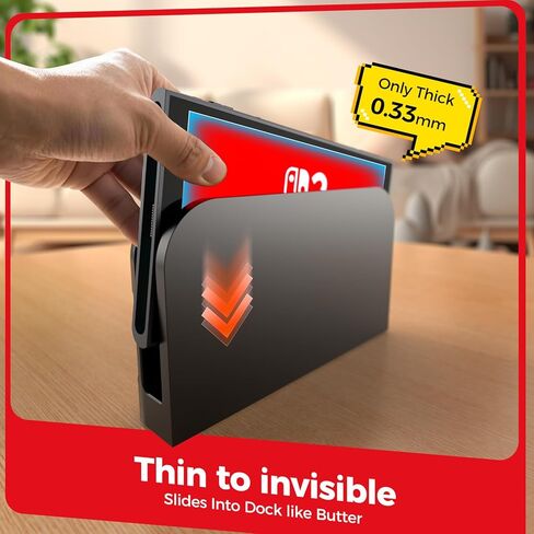 NEWDERY 2-Pack for Switch 2 Screen Protector [إصدار 2025] مع مجموعة المحاذاة التلقائية، الزجاج المقسى [أقوى متانة]، إزالة الغبار التلقائي، مفتاح التغطية الكاملة 2 الملحقات، 2 حزمة in Saudi Arabia