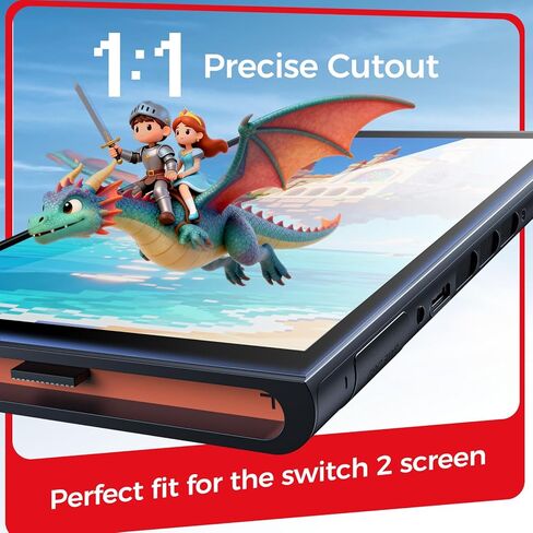 NEWDERY 2-Pack for Switch 2 Screen Protector [إصدار 2025] مع مجموعة المحاذاة التلقائية، الزجاج المقسى [أقوى متانة]، إزالة الغبار التلقائي، مفتاح التغطية الكاملة 2 الملحقات، 2 حزمة in Saudi Arabia