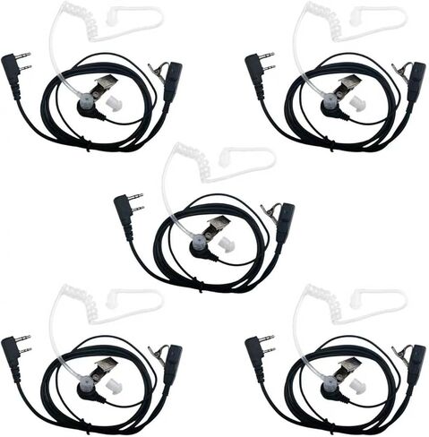 Walkie Talkie Earpiece with Mic - 5 Pack Surveillance Headset for BaoFeng UV-5R, BF-888S, Arcshell, Retevis H-777, RT21, RT22, Kenwood 2 Way Radio in Saudi Arabia