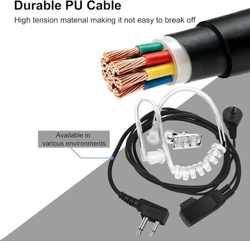 Walkie Talkie Earpiece with Mic - 5 Pack Surveillance Headset for BaoFeng UV-5R, BF-888S, Arcshell, Retevis H-777, RT21, RT22, Kenwood 2 Way Radio in Saudi Arabia