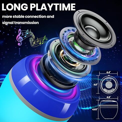 مكبر صوت بلوتوث 3 في 1 مع ميزان حرارة رقمي، مكبر صوت عائم لحوض السباحة مع أضواء ملونة، مكبرات صوت حوض استحمام ساخن IP68 مقاومة للماء، مكبر صوت TWS محمول، مكبرات صوت عائمة بصوت عال لحمام السباحة in Kuwait