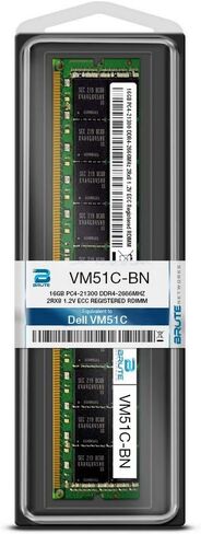 VM51C-BN - ذاكرة DDR4 سعة 16 جيجابايت - 2666 ميجاهرتز 2Rx8 ECC RDIMM مسجلة (متوافقة مع OEM PN# VM51C) in Saudi Arabia