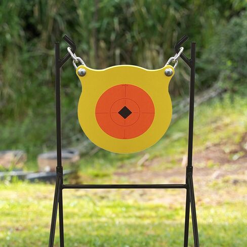 Birchwood Casey World of Targets Boomslang AR500 Steel Durable 0.5" Thick 9.5" Diameter Shooting Gong Target with Stand & Hanging Hardware in Saudi Arabia