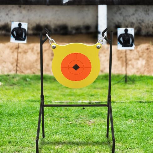 Birchwood Casey World of Targets Boomslang AR500 Steel Durable 0.5" Thick 9.5" Diameter Shooting Gong Target with Stand & Hanging Hardware in Saudi Arabia