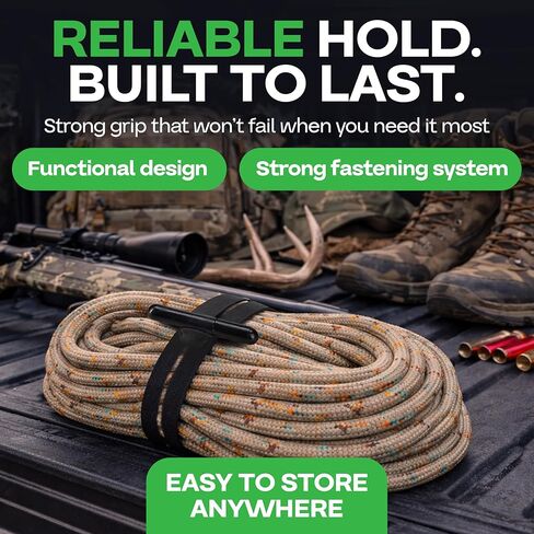 Reusable Zip Ties 4", 15-Pack - USA-Made Heavy-Duty Industrial Stretchable Fasteners - All-Weather Material, UV & Ozone Resistance - Wire Straps to Store Equipment & Declutter Garage by IDL Packaging in Kuwait