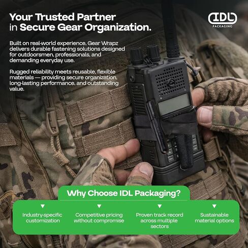 Reusable Zip Ties 4", 15-Pack - USA-Made Heavy-Duty Industrial Stretchable Fasteners - All-Weather Material, UV & Ozone Resistance - Wire Straps to Store Equipment & Declutter Garage by IDL Packaging in Kuwait