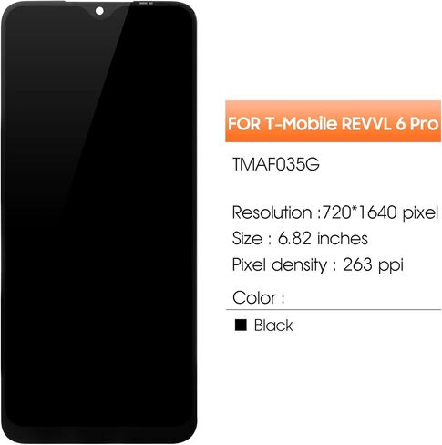 AGCUT for T-Mobile Revvl 6 Pro 5G Screen Replacement for T-Mobile Revvl 6 Pro LCD Display TMAF035G LCD Digitizer Touch Screen Assembly Repair Parts in Saudi Arabia