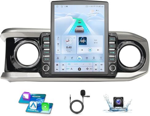 ستيريو سيارة Android 14 مقاس 9.7 بوصة متوافق مع Toyota Tacoma 2016-2023، Wireless CarPlay & Android Auto، 4G+64G، 5G WiFi، GPS، Bluetooth 5.0، يحتفظ بكاميرا احتياطية OEM والتحكم في عجلة القيادة ومكبر الصوت in Kuwait