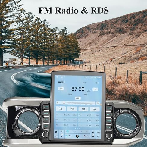 ستيريو سيارة Android 14 مقاس 9.7 بوصة متوافق مع Toyota Tacoma 2016-2023، Wireless CarPlay & Android Auto، 4G+64G، 5G WiFi، GPS، Bluetooth 5.0، يحتفظ بكاميرا احتياطية OEM والتحكم في عجلة القيادة ومكبر الصوت in Kuwait