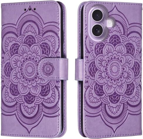for iPhone 17 Case Wallet with Card Holder Kickstand Magnetic Soft Leather Flip Fold Cover for iPhone 17(Purple) in Saudi Arabia