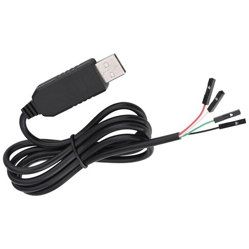 PL2303HX USB إلى كابل محول تسلسلي - 3.3 فولت TTL/RS232 4 Pin 0.1 بوصة محول الملعب لتنزيل STC، كابل 3.3 قدم مع أسلاك مرمزة بالألوان in Kuwait