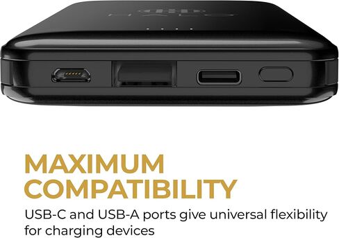 Halo 10K mAh Power Bank w/Integrated Cables & Fast Charging - Black in Saudi Arabia