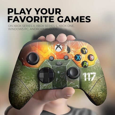 وحدة تحكم DreamController Hallo Mastercheif X-box اللاسلكية المتوافقة مع X-box One/Series X/S مخصصة بفخر في الولايات المتحدة الأمريكية، طباعة HYDRODIP دائمة (ليست مجرد بشرة) (MODDED) in Kuwait