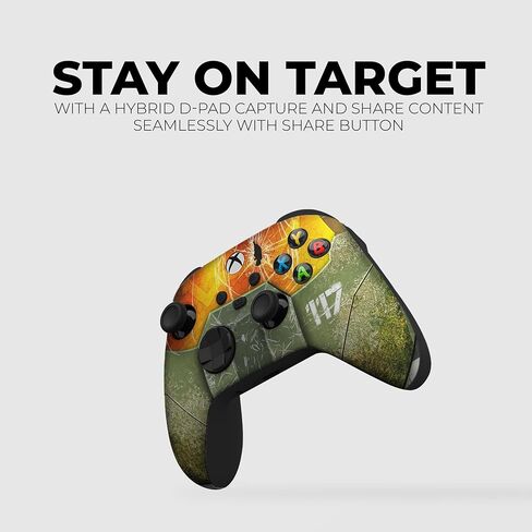 وحدة تحكم DreamController Hallo Mastercheif X-box اللاسلكية المتوافقة مع X-box One/Series X/S مخصصة بفخر في الولايات المتحدة الأمريكية، طباعة HYDRODIP دائمة (ليست مجرد بشرة) (MODDED) in Kuwait