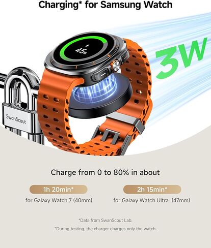 شاحن لاسلكي مغناطيسي 3 في 1 من SwanScout لهواتف Samsung (يحتاج إلى حافظة مغناطيسية)، لهاتف Galaxy Z Fold7/Z Flip/S25/S24/S23/S22، وGalaxy Watch 8/8 Classic/Ultra/7/6/5/4، SwanScout 712SM، بدون محول in Kuwait