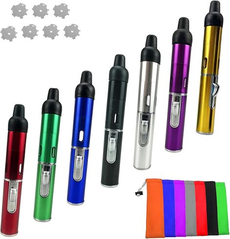 Butane Torch Lighter, FERNBE Metal All-in-One Tube Built-in Detachable Refillable Butane Torch Handheld Lighter (Black) in Kuwait