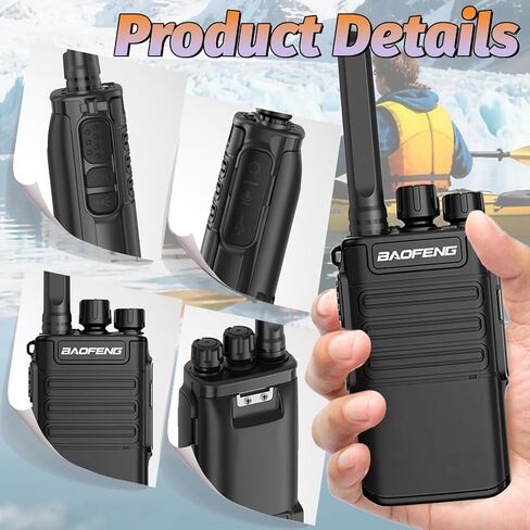 Rechargeable Walkie Talkies for Adults,Baofeng BF-V8 FRS Radios Long Range Walkie Talkie Walky Talky Family Two Way Radio USB-C 1500mAh Battery Flashlight for Hiking Camping Trip(2 Pack) in Saudi Arabia