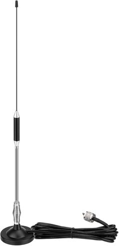 Eightwood 27MHz CB Radio Antenna 26in, PL259 Car Truck Antenna Kit Heavy Duty Magnetic Mount Compatible with Uniden President Cobra Galaxy Mobile Handheld CB Radios in Saudi Arabia