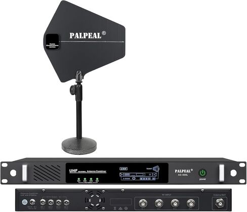 حزمة مجمع هوائي AC-325L UHF لنظام مراقبة الأذن اللاسلكية، هيكل 1U/19 بوصة، مجمع إرسال IEM رباعي الاتجاهات، مجمع إشارة IEM RF، هوائي مجداف نشط الاتجاه in Kuwait