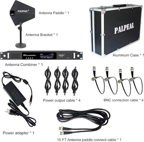 حزمة مجمع هوائي AC-325L UHF لنظام مراقبة الأذن اللاسلكية، هيكل 1U/19 بوصة، مجمع إرسال IEM رباعي الاتجاهات، مجمع إشارة IEM RF، هوائي مجداف نشط الاتجاه in Kuwait