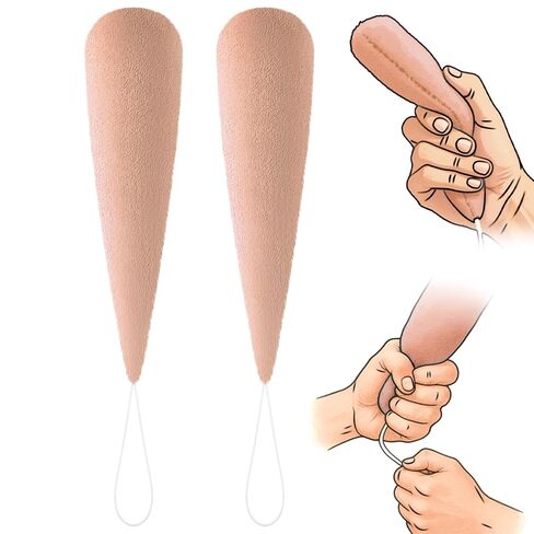 Soulchen 4 Pcs Palm Protector for Hand Carrot Shape Contracture Cushion with Wands, Support Finger Open Prevent Hand Contracture for Parkinson Dementia Arthritis in Kuwait