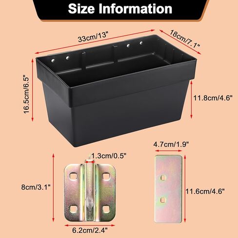 OwnMy 3 Pack E Track Baskets Heavy Duty E-Track Accessories for Enclosed Trailers, E-Track Storage Bin for Truck Tool Organizer, E Track Rail Trailer Storage Box for Truck, Cargo Van, Garage, Workshop in Saudi Arabia