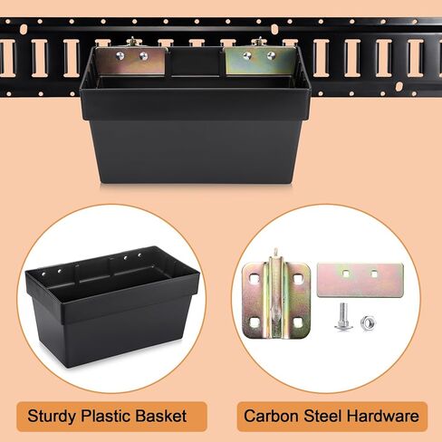 OwnMy 3 Pack E Track Baskets Heavy Duty E-Track Accessories for Enclosed Trailers, E-Track Storage Bin for Truck Tool Organizer, E Track Rail Trailer Storage Box for Truck, Cargo Van, Garage, Workshop in Saudi Arabia