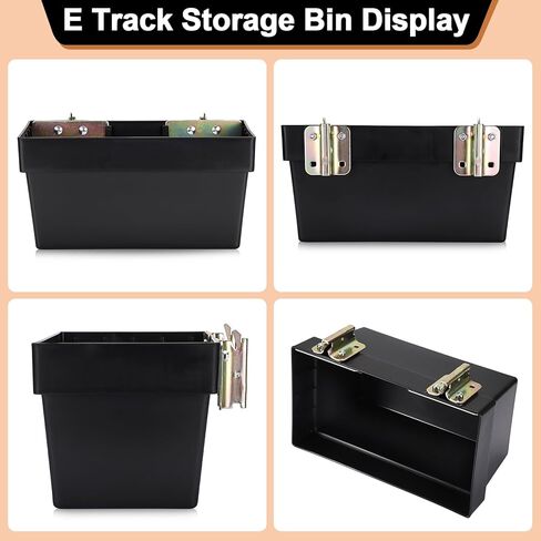 OwnMy 3 Pack E Track Baskets Heavy Duty E-Track Accessories for Enclosed Trailers, E-Track Storage Bin for Truck Tool Organizer, E Track Rail Trailer Storage Box for Truck, Cargo Van, Garage, Workshop in Saudi Arabia