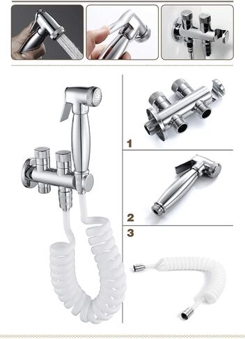 Premium Wall-Mounted Bathroom HandheldToilet Sprayer - Shattaf Sprayer Best Used for Personal Hygiene and Potty Toilet Spray - Perfect Bottom Cleaner Spray and Sho in Saudi Arabia