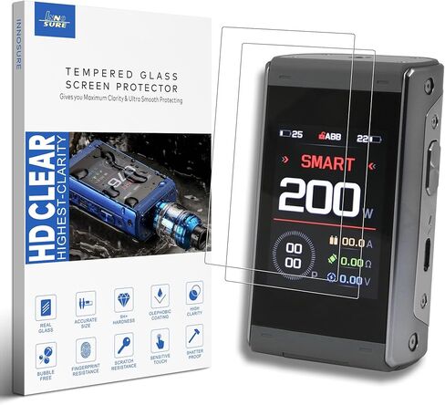 [عبوتان] واقي شاشة من الزجاج المقسى مصمم لشاشة Geek-vape T 200 A egis مقاس 2.4 بوصة مضادة للخدش/بصمات الأصابع (HD Clear) in Saudi Arabia