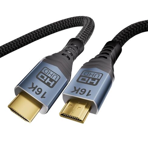16K 10K 8K HDMI 2.2 Cable 3.3FT/1M, 96Gbps Ultra High Speed Hdmi Braided Cord Support 16K@60Hz 8K@240Hz 4K@480Hz, HDCP 2.2 & 2.3, HDR 10,eARC, DTS:X, for Roku TV/PS5/Blu-ray, Home Theater in Saudi Arabia