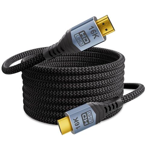 16K 10K 8K HDMI 2.2 Cable 3.3FT/1M, 96Gbps Ultra High Speed Hdmi Braided Cord Support 16K@60Hz 8K@240Hz 4K@480Hz, HDCP 2.2 & 2.3, HDR 10,eARC, DTS:X, for Roku TV/PS5/Blu-ray, Home Theater in Saudi Arabia