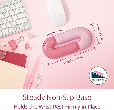 Kensington Duo Gel Loop Mouse Wrist Rest Support Cushion for Mice & Trackballs, Ergonomic Mouse Wrist Support for Pain Relief, Comfortable Non-Skid Gel, Pink 7.4" x 3.27" x 0.7" K62828WW in Saudi Arabia