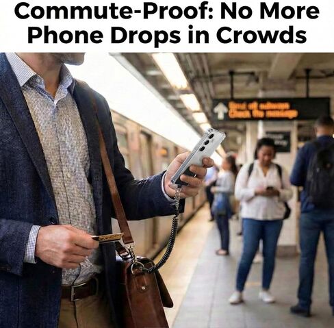 Phone Tether Lanyard Anti Theft Strap with Carabiner, Anti-Drop Outdoor Accessory for Skiing, Hiking, Cycling, Fishing & Climbing, Fit Most Cell Phones in Kuwait