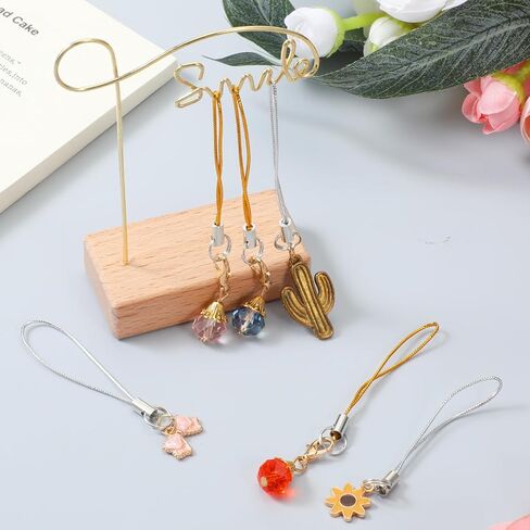 100 Pcs Phone Charm Strap with Split Ring, 58 mm Keychain String Split Ring Cords Polyester Lanyard String for Cellphone Charm USB Drive MP3 Keychain DIY Decorations in Saudi Arabia