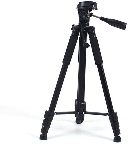REFLEX CAMERA Travel Tripod – Lightweight Aluminum, 55 cm–170 cm Adjustable, 4 kg Capacity, 360° Pan Head, Bubble Level & Non-Slip Feet for DSLR/Mirrorless/Video Cameras in Kuwait
