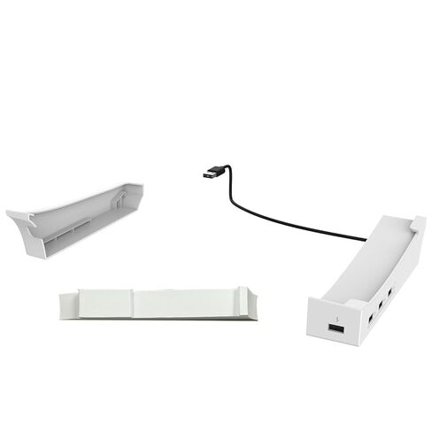 حامل حامل مزود بـ 4 منافذ USB Hub وحامل أفقي مطور للشحن السريع مناسب لوحدة التحكم PS5 Slim in Kuwait