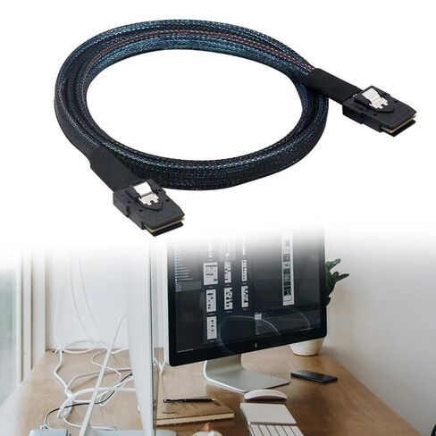كابل بيانات MiniSAS SFF-8087 الداخلي بسرعة 12 جيجا إلى SFF-8087 خادم RAIDs كابل بيانات 1 متر لكابل MiniSAS للاتصال بالقرص الصلب in Kuwait