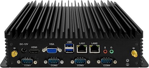 Fanless Mini PC, Intel Core i5-7200U, Windows 11 Pro/Linux, 8GB RAM, 256GB SSD, 6 COM Ports, Dual LAN, 4K HD, VGA, 24/7 Operation Mini Computer in Saudi Arabia